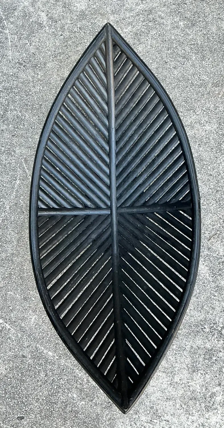 Vintage Rattan Leaf Bowl — additional photo 5