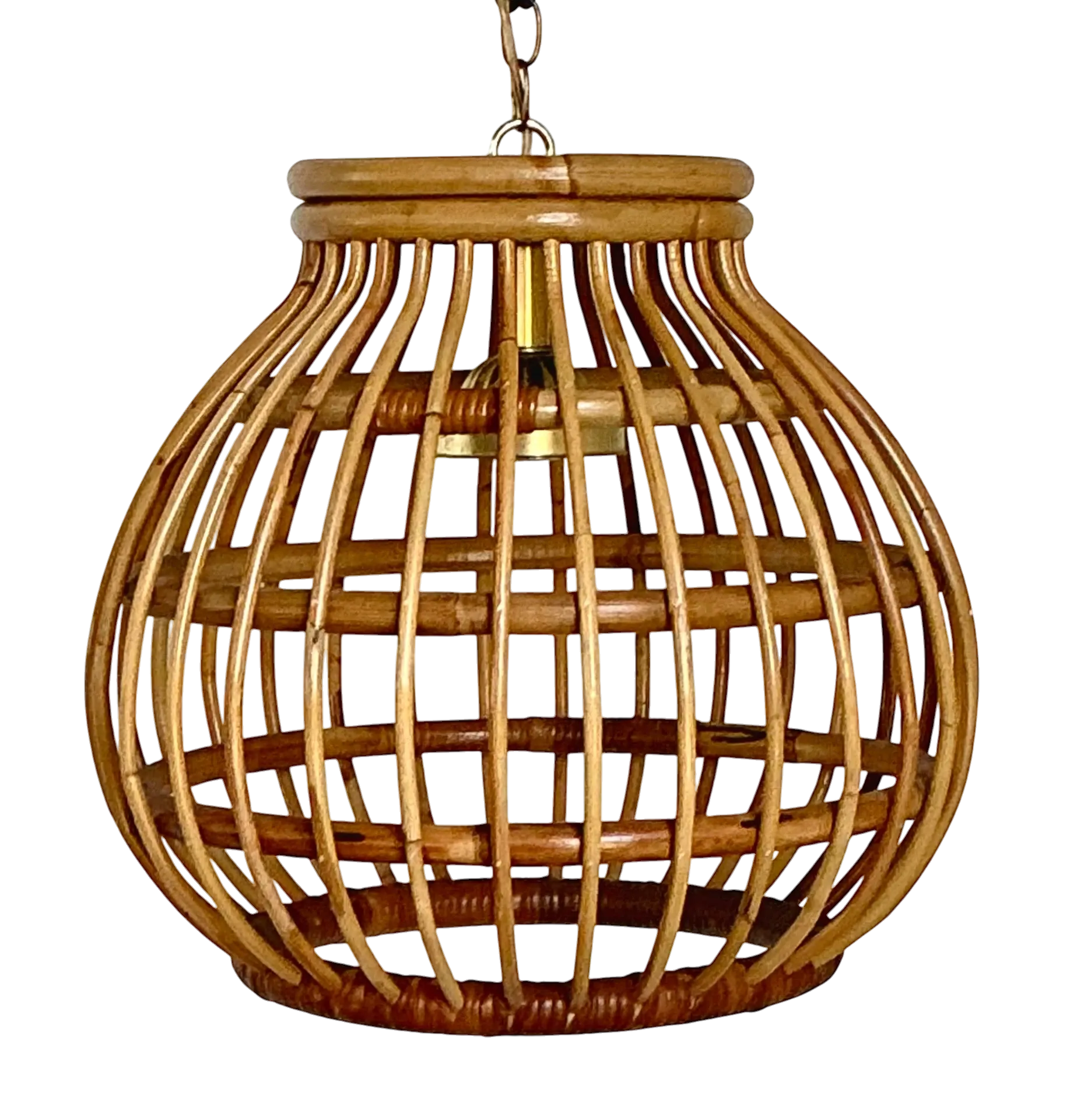 Vintage Rattan Pendant Light