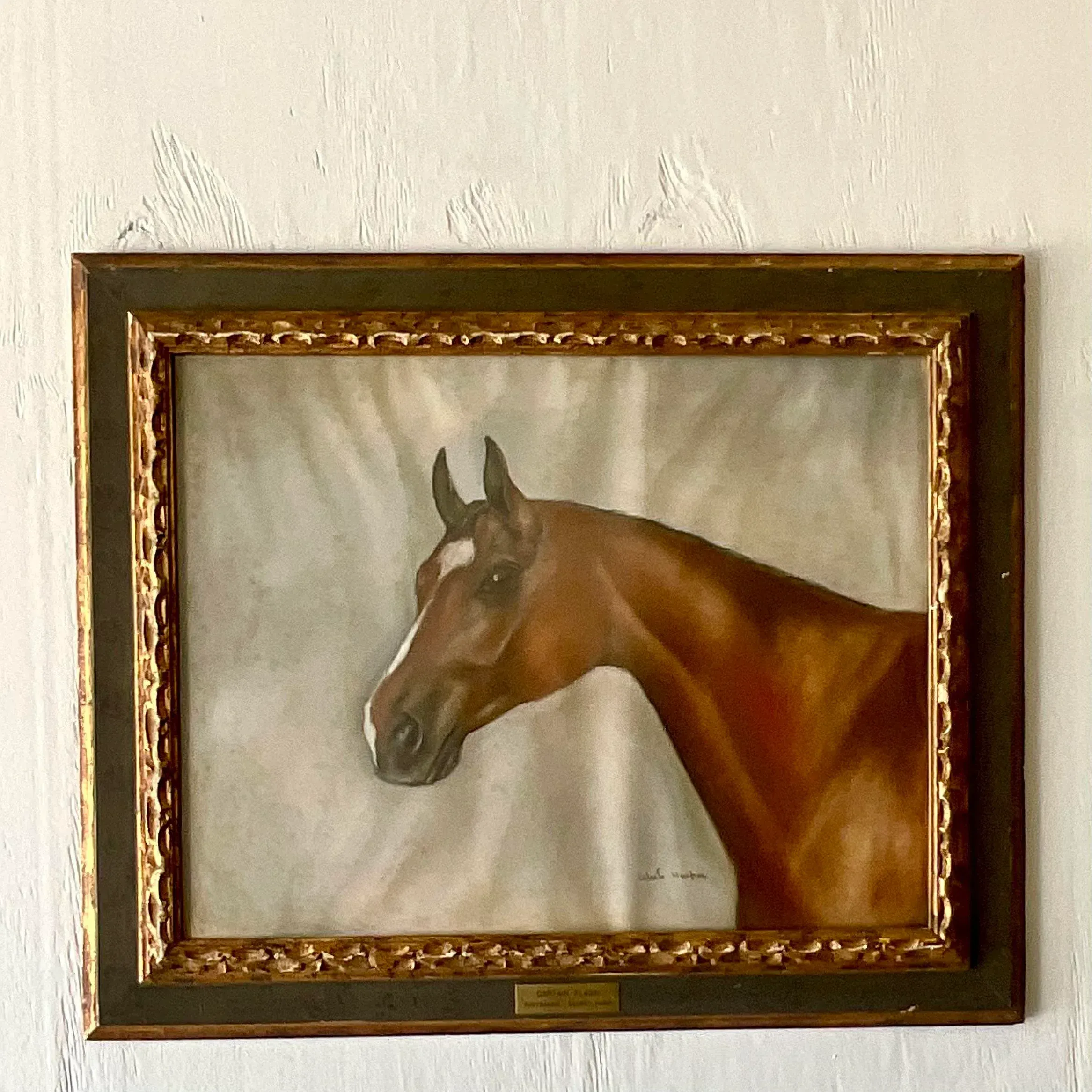 Vintage Realist Original Oil on Paper Painting “Captain Flash” Signed — additional photo 3