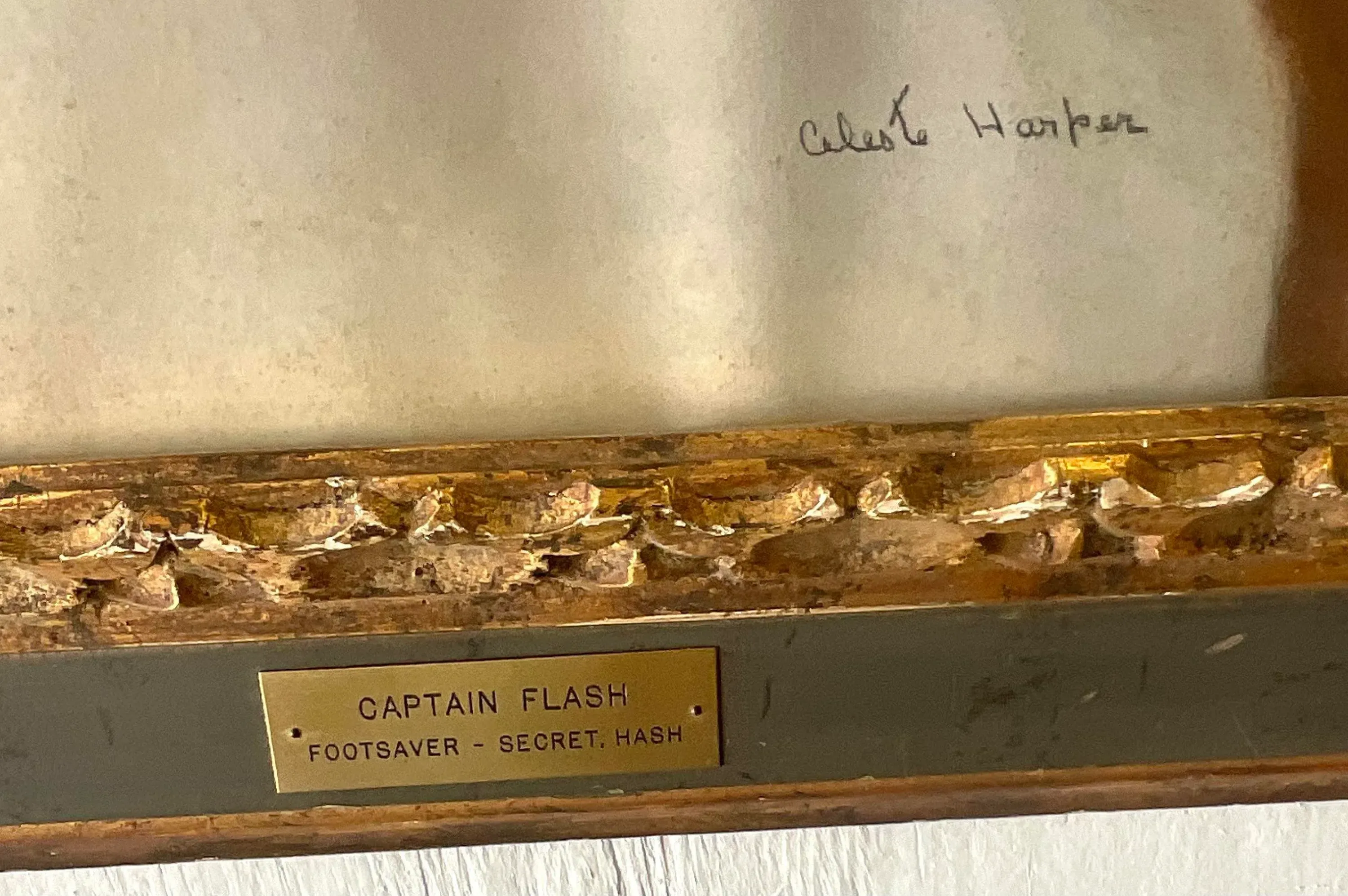 Vintage Realist Original Oil on Paper Painting “Captain Flash” Signed — additional photo 4