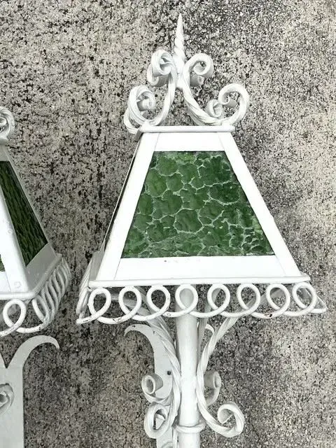 Vintage Regency 1950s Wrought Iron Light Sconces - A Pair — additional photo 4