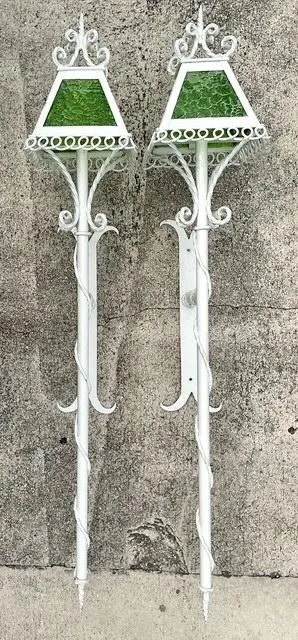 Vintage Regency 1950s Wrought Iron Light Sconces - A Pair — additional photo 5