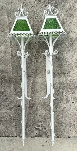 Vintage Regency 1950s Wrought Iron Light Sconces - A Pair — additional photo 7