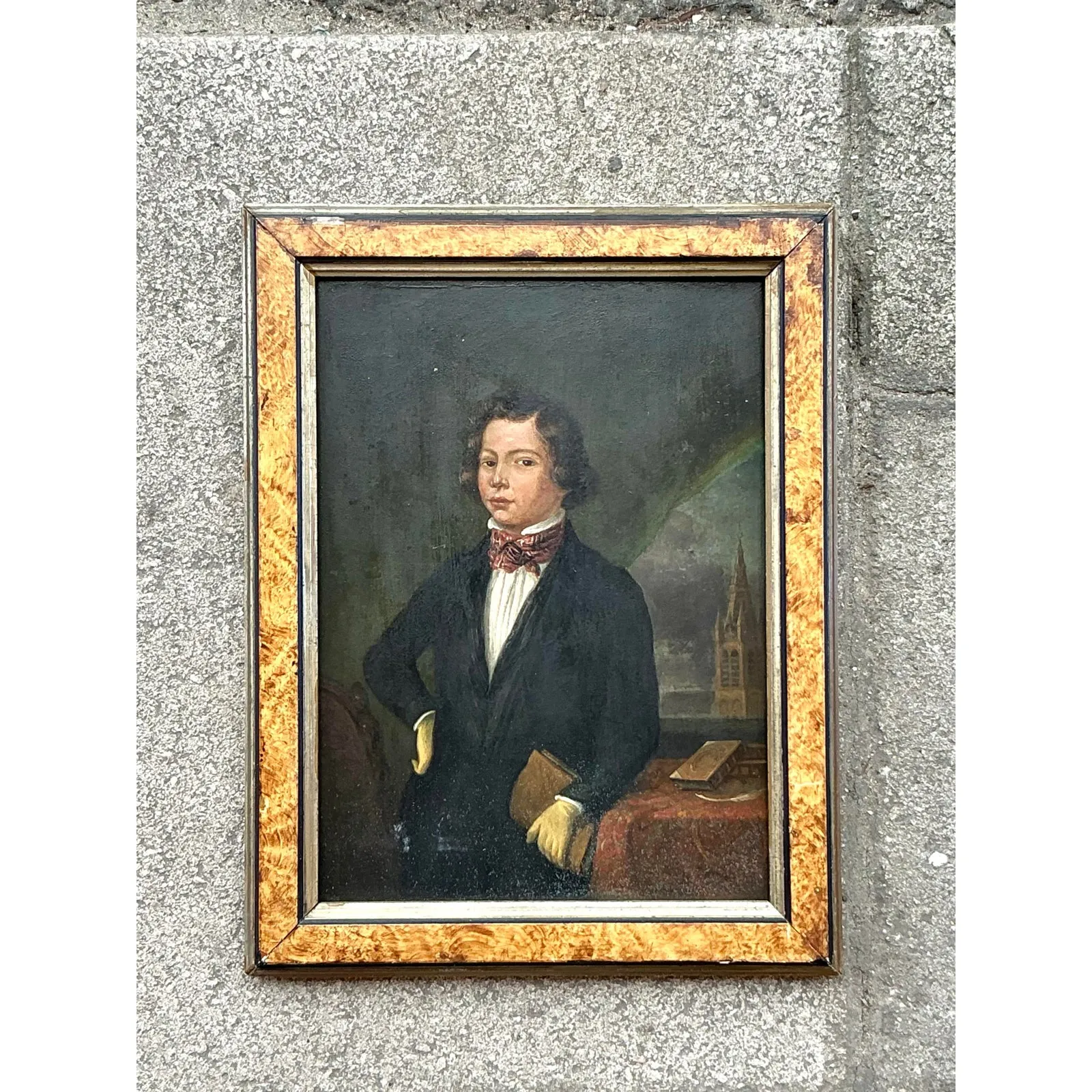 Vintage Regency 19th Century Original Oil Portrait — additional photo 1