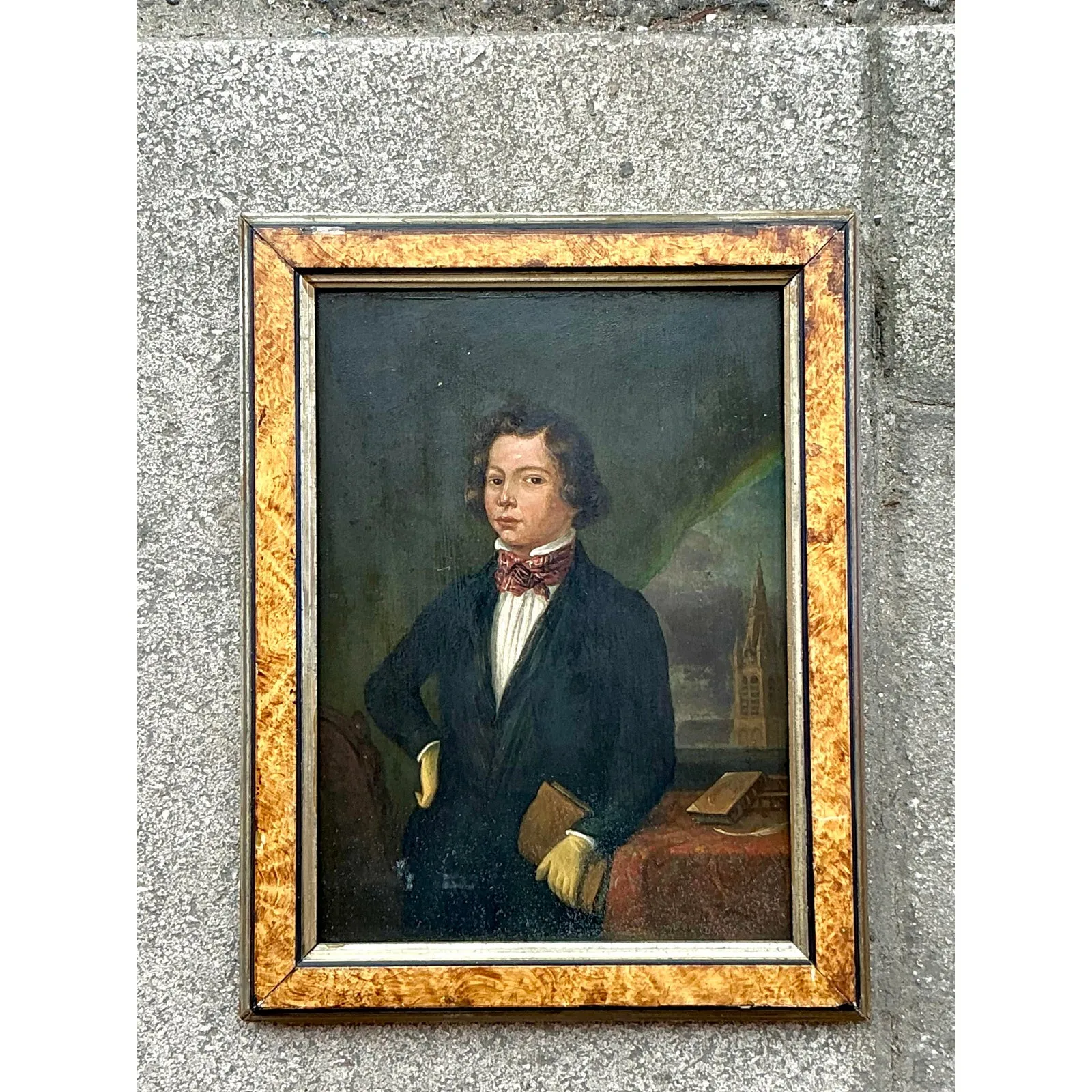 Vintage Regency 19th Century Original Oil Portrait — additional photo 3