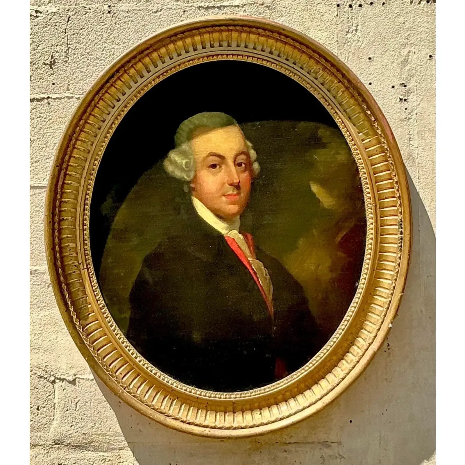Vintage Regency 19th Century Oval Portrait of Gentleman — additional photo 2