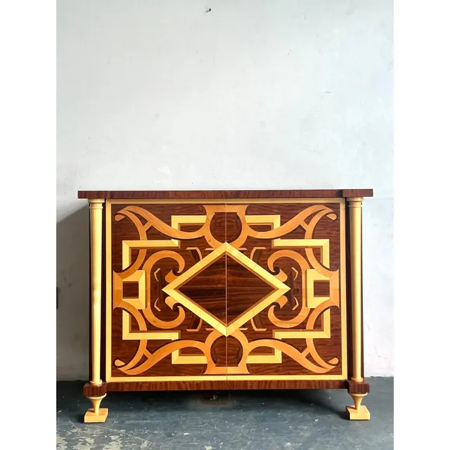 Vintage Regency Andre Arbus for William Switzer Marquetry Cabinet — additional photo 2