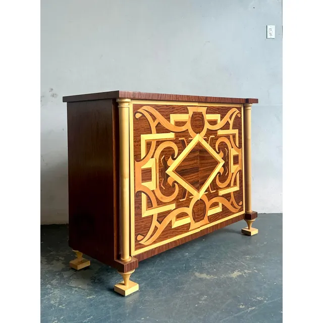 Vintage Regency Andre Arbus for William Switzer Marquetry Cabinet — additional photo 4
