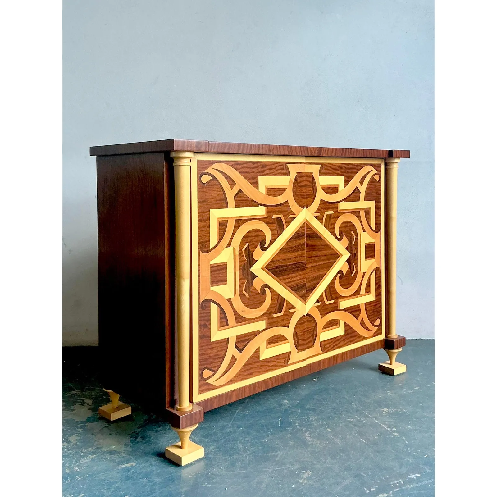 Vintage Regency Andre Arbus for William Switzer Marquetry Cabinet — additional photo 6