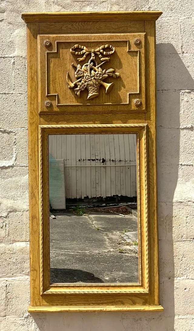 Vintage Regency Baker Trumeau Mirror — additional photo 3
