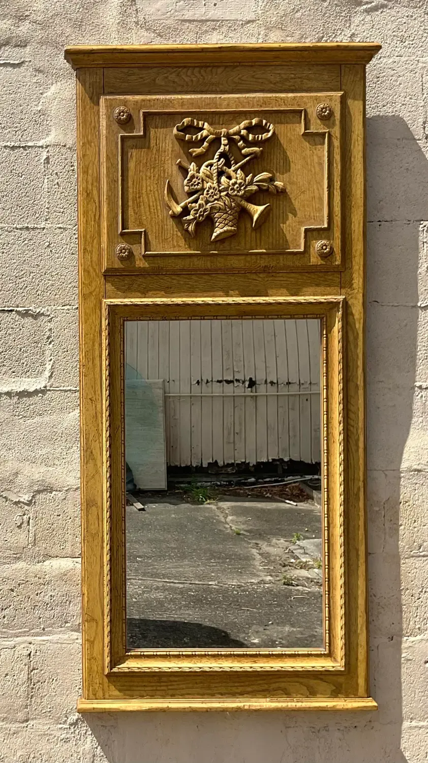 Vintage Regency Baker Trumeau Mirror — additional photo 5