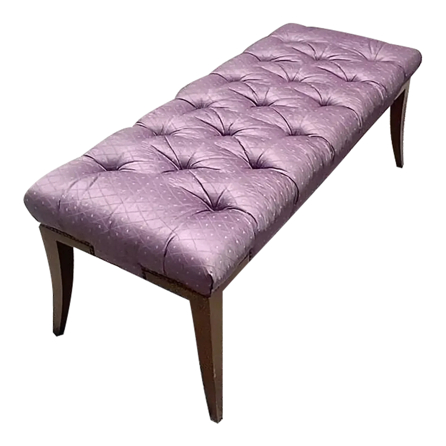 Vintage Regency Baker Tufted Bench