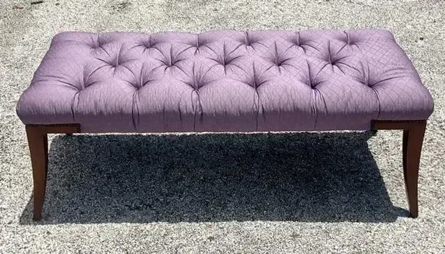 Vintage Regency Baker Tufted Bench — additional photo 1