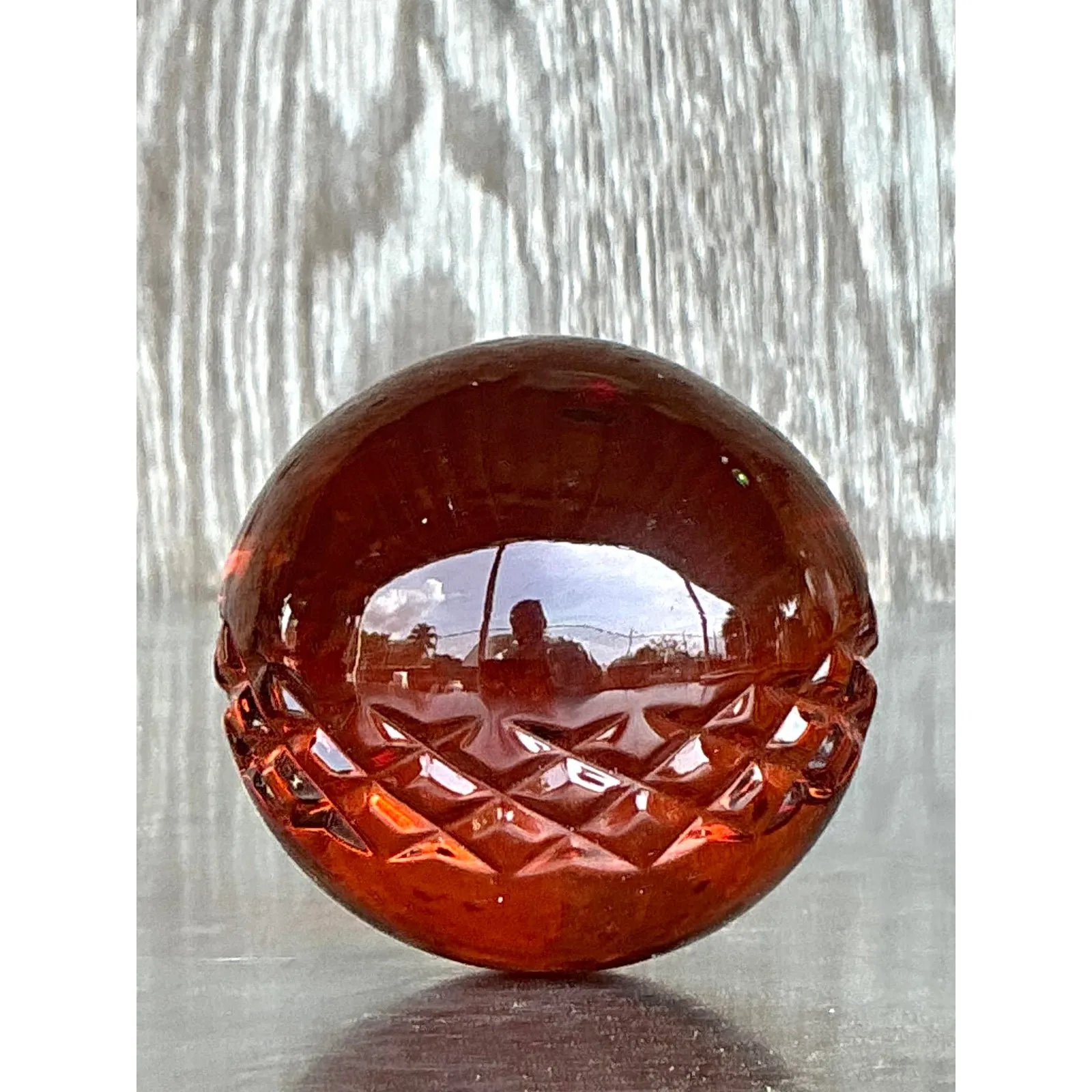 Vintage Regency Band Solid Glass Sphere