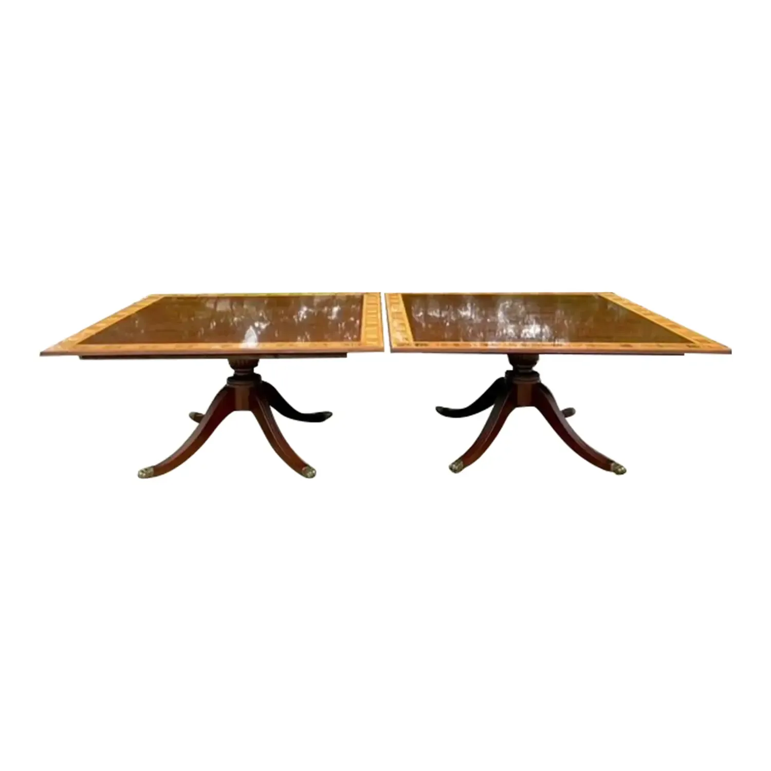 Vintage Regency Birdseye and Mahogany Square Dining Tables - a Pair — additional photo 1