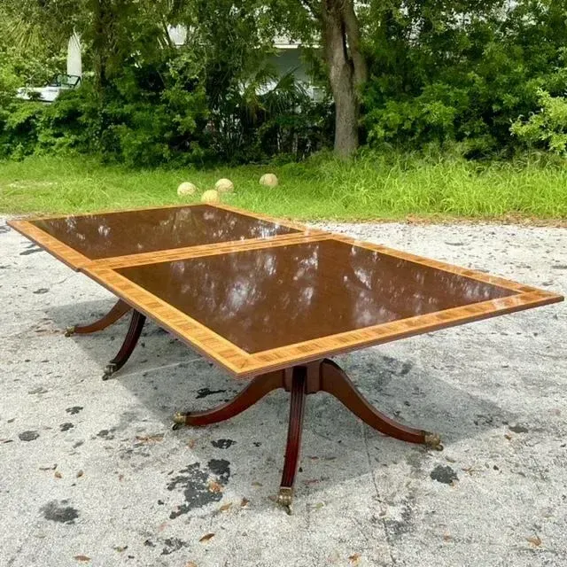 Vintage Regency Birdseye and Mahogany Square Dining Tables - a Pair — additional photo 6