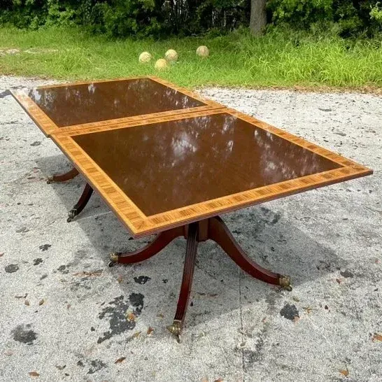 Vintage Regency Birdseye and Mahogany Square Dining Tables - a Pair — additional photo 7