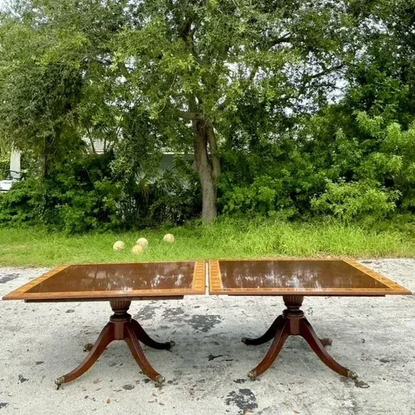 Vintage Regency Birdseye and Mahogany Square Dining Tables - a Pair — additional photo 8