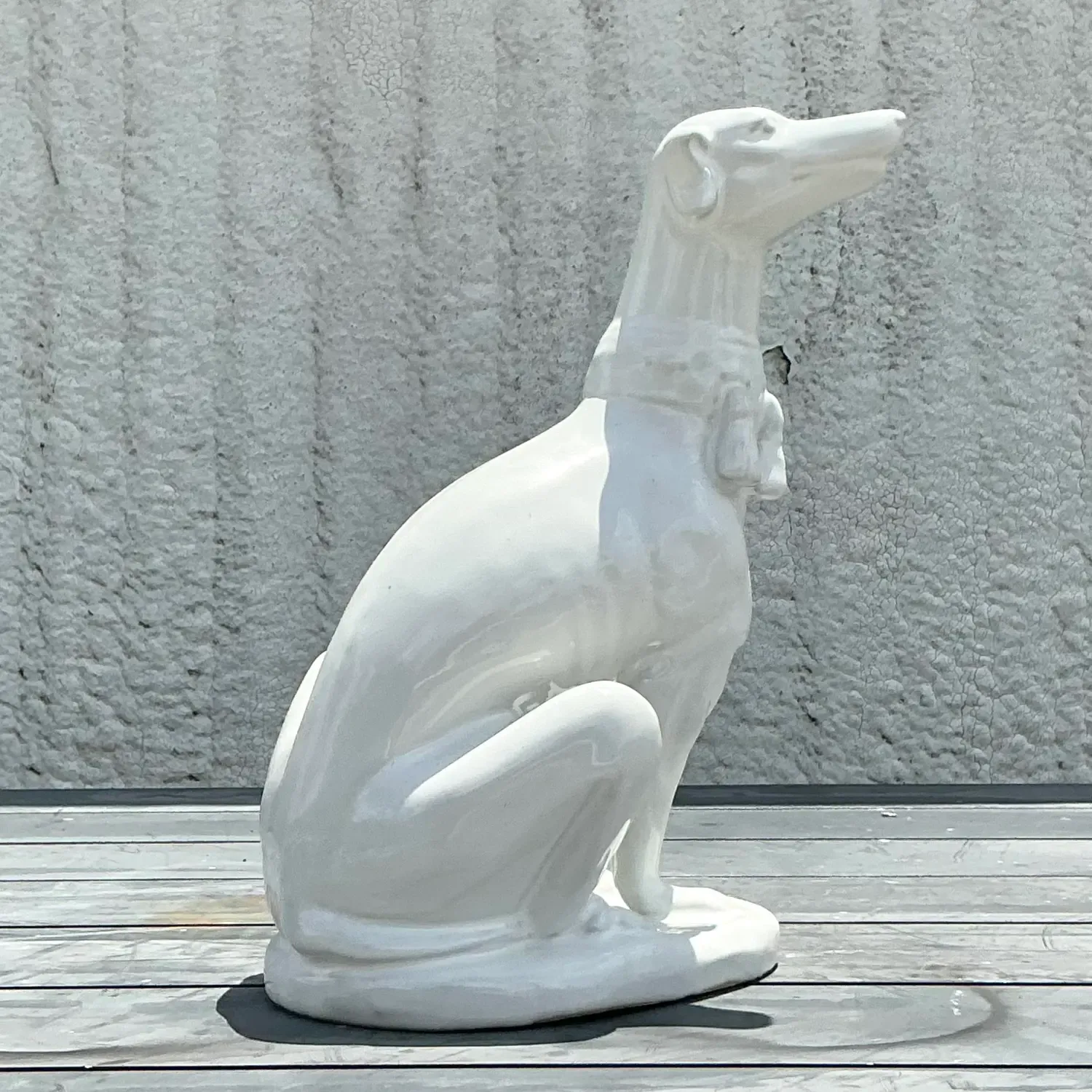 Vintage Regency Blanc De Chine Greyhound — additional photo 2