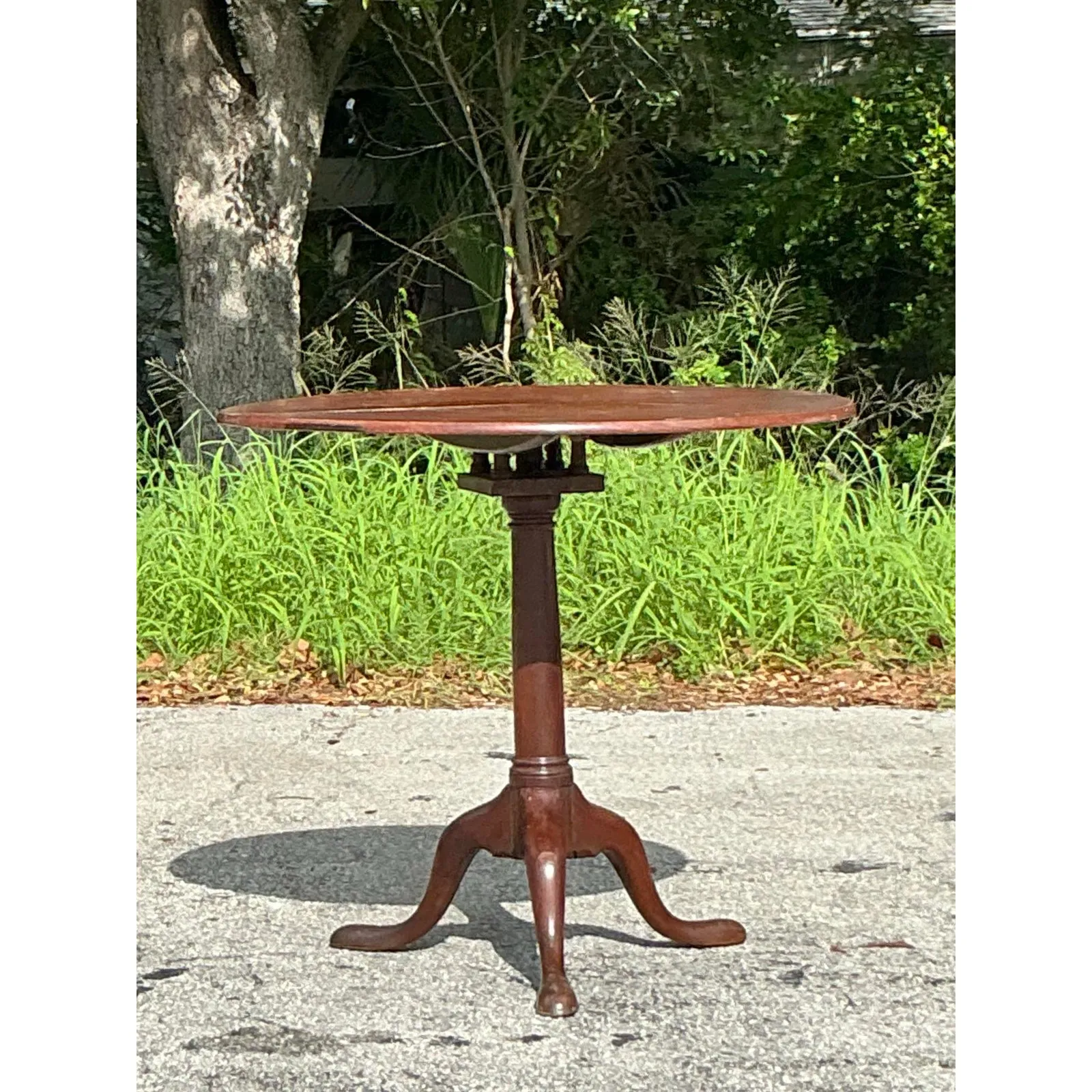 Vintage Regency Bookmatched Tilt Top Table — additional photo 2