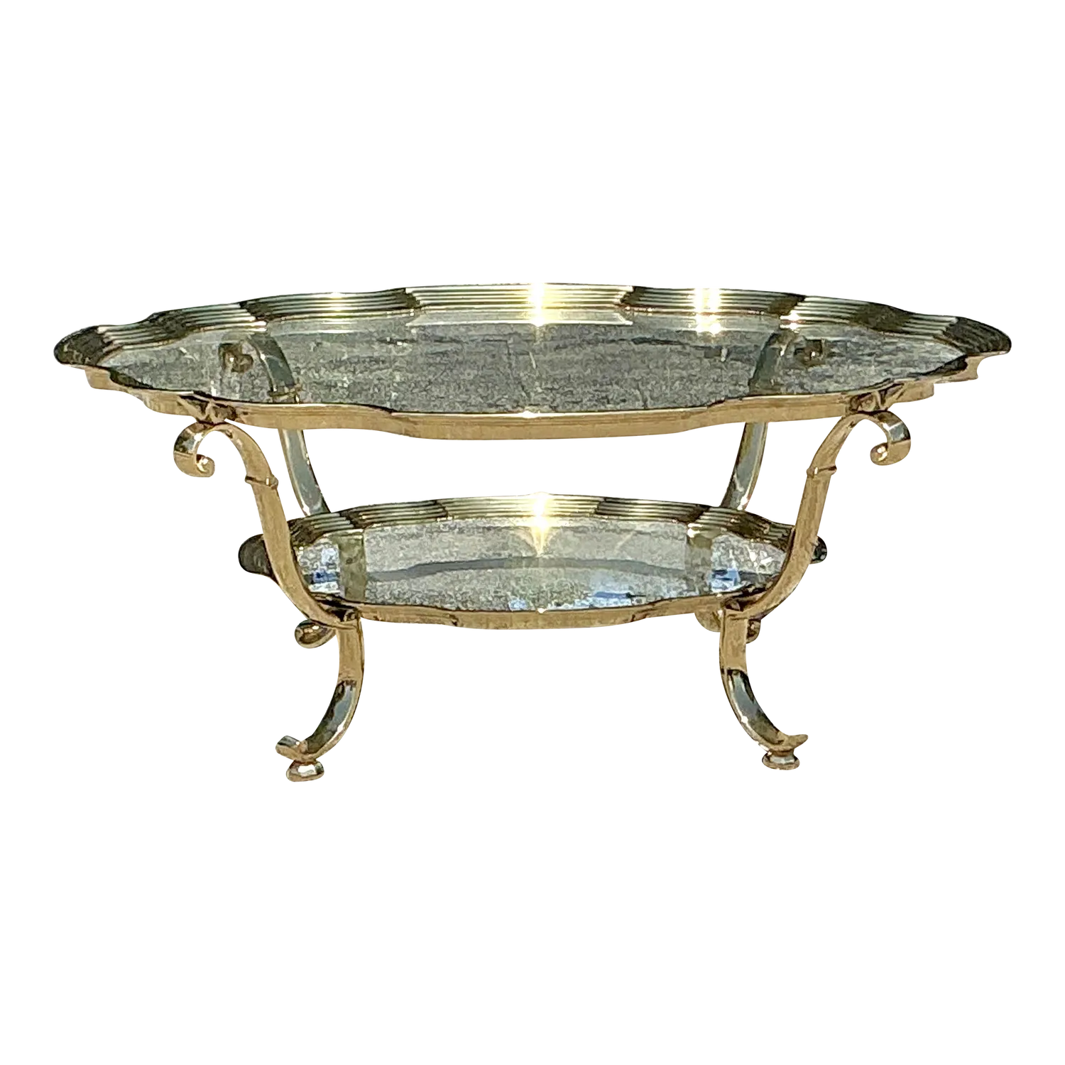 Vintage Regency Brass Coffee Table After LaBarge — additional photo 2