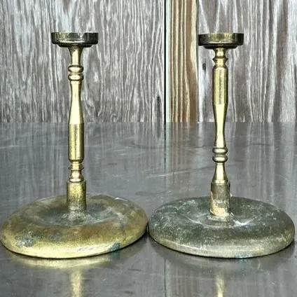 Vintage Regency Brass Flower Drapery Tie Backs - Set of 2 — additional photo 1