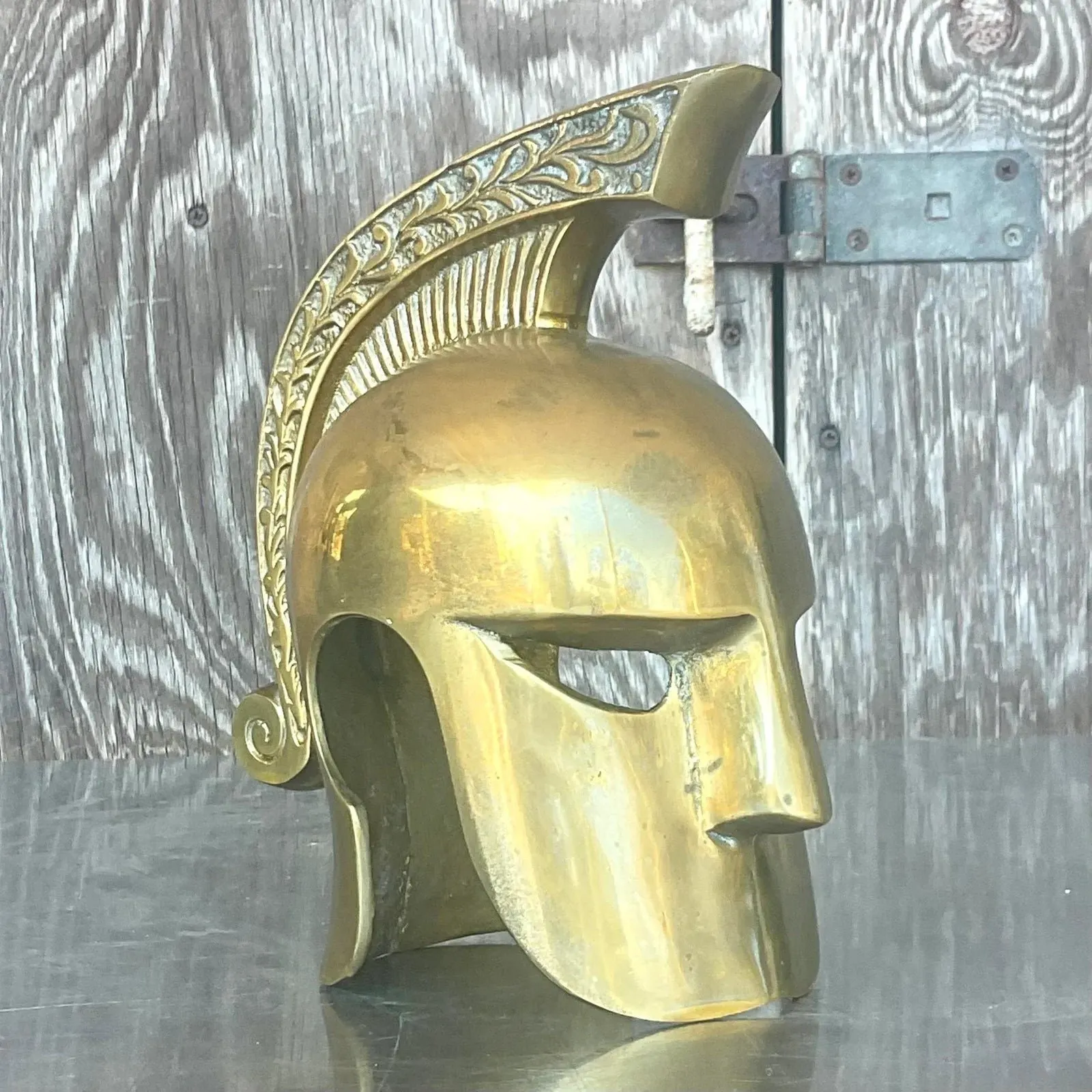 Vintage Regency Brass Gladiator Helmet — additional photo 2