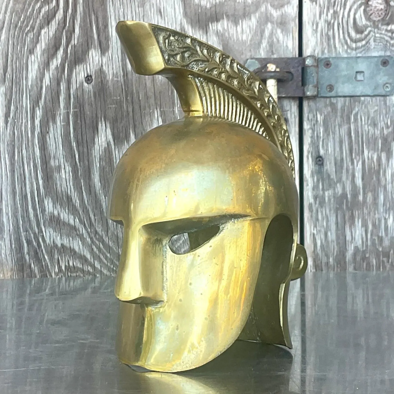Vintage Regency Brass Gladiator Helmet — additional photo 3