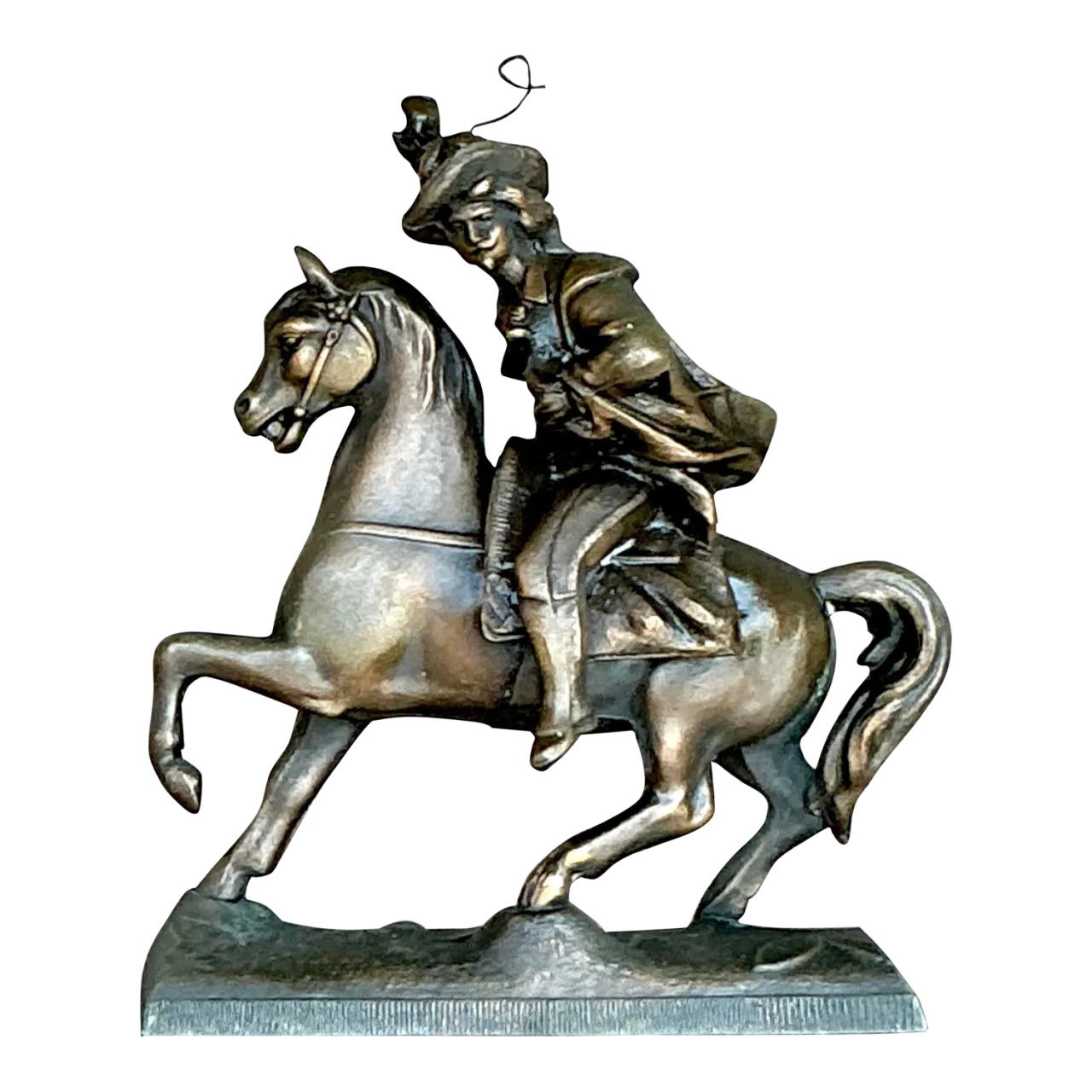 Vintage Regency Brass Rider on Horseback