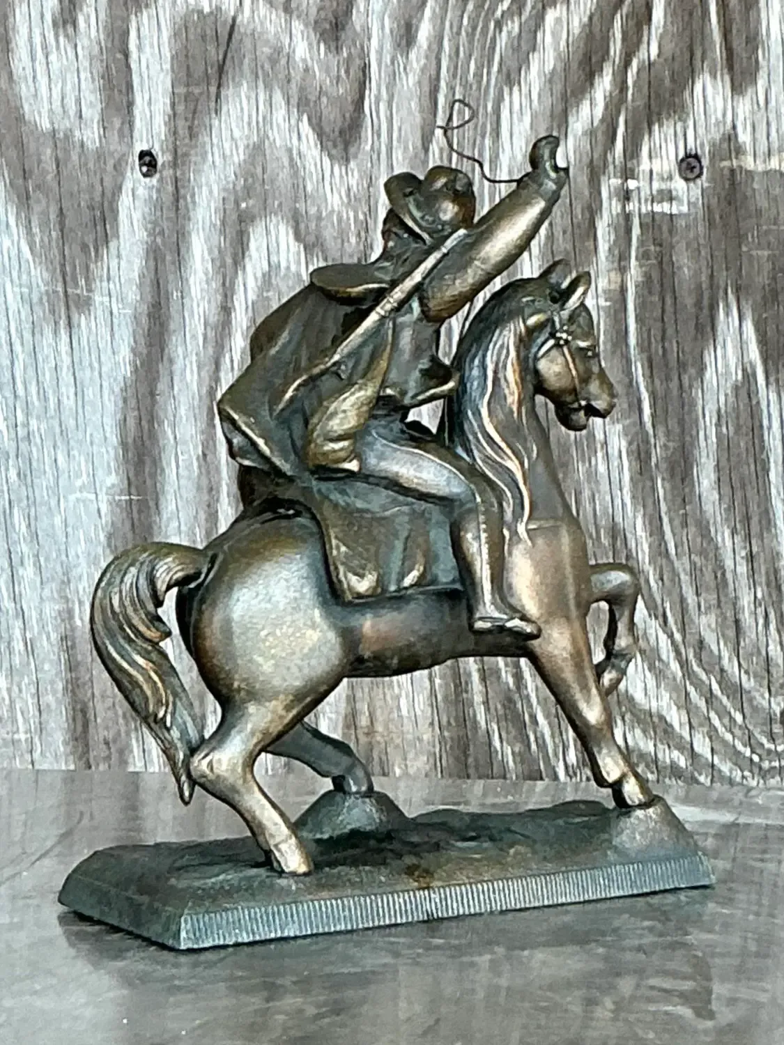 Vintage Regency Brass Rider on Horseback — additional photo 4