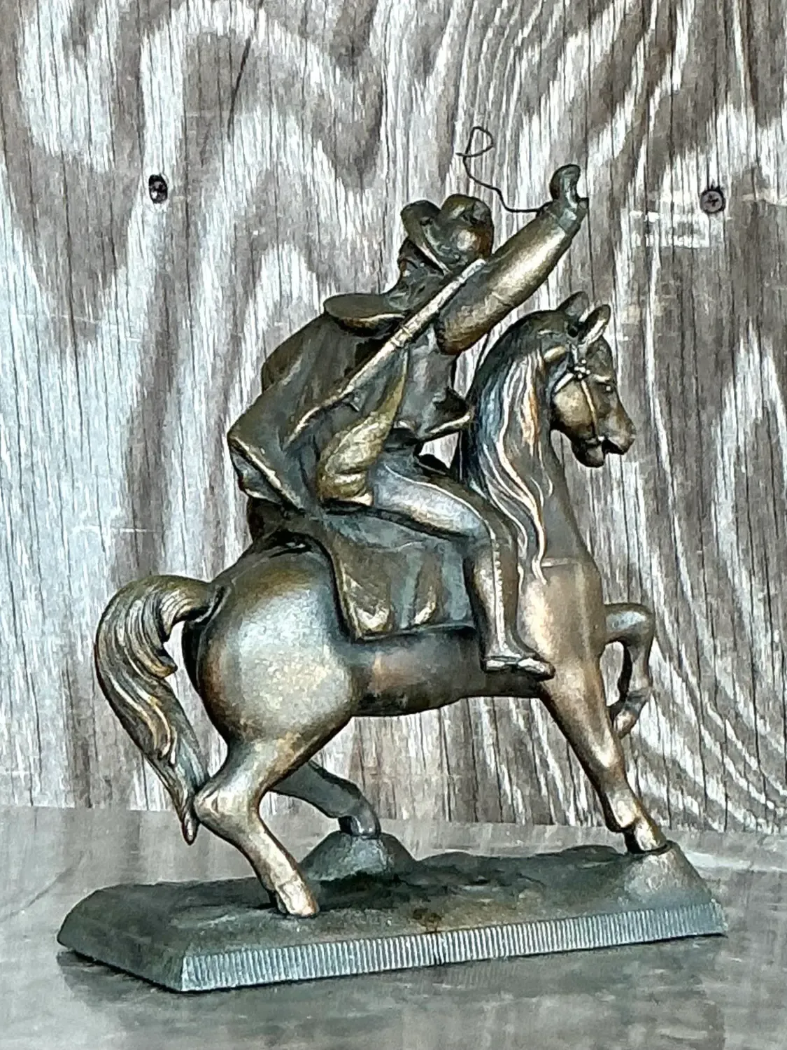 Vintage Regency Brass Rider on Horseback — additional photo 5