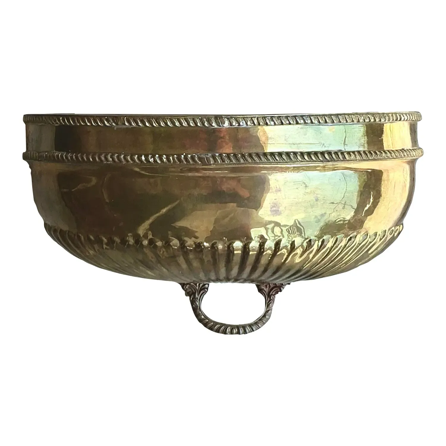 Vintage Regency Brass Wall Pocket