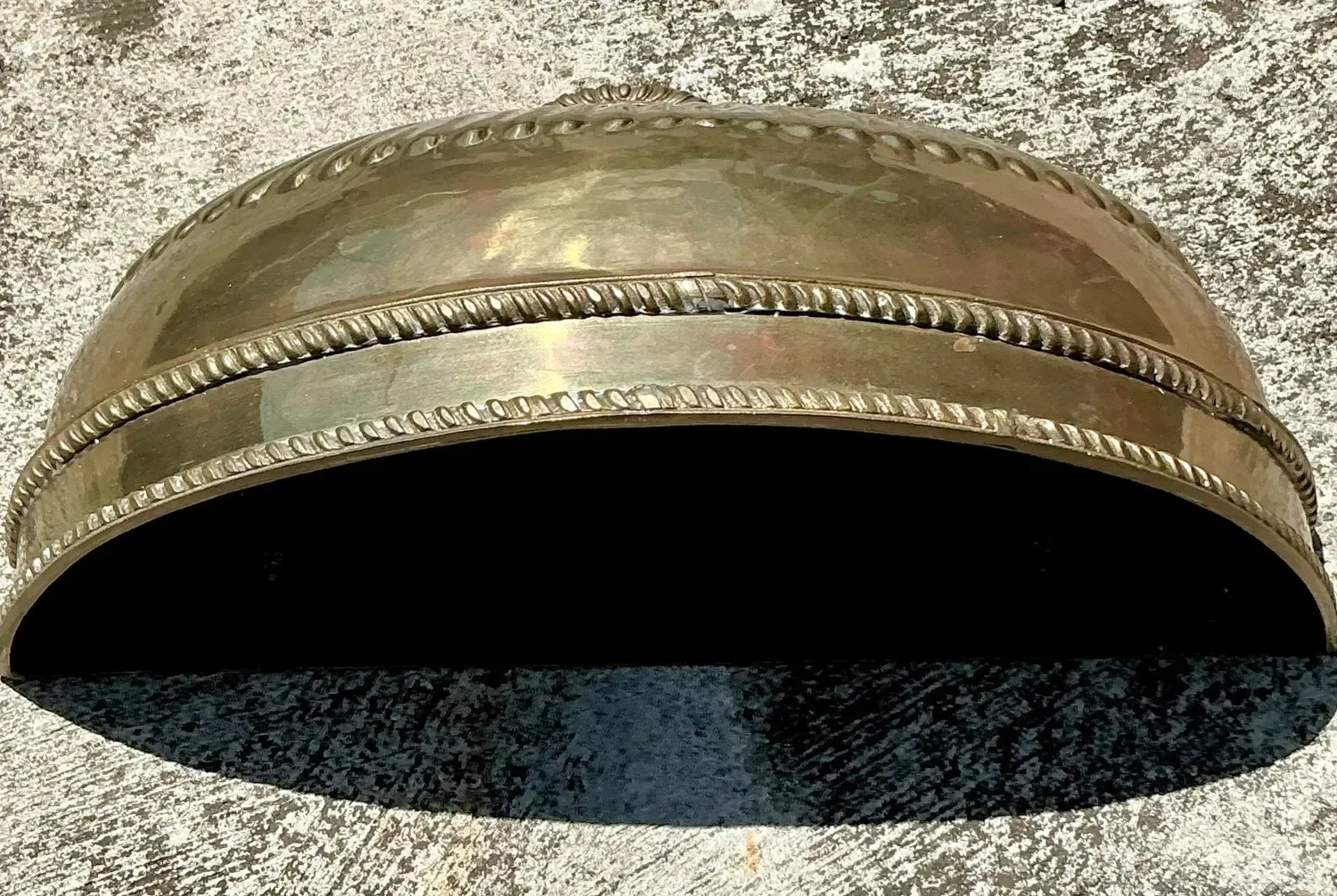 Vintage Regency Brass Wall Pocket — additional photo 4