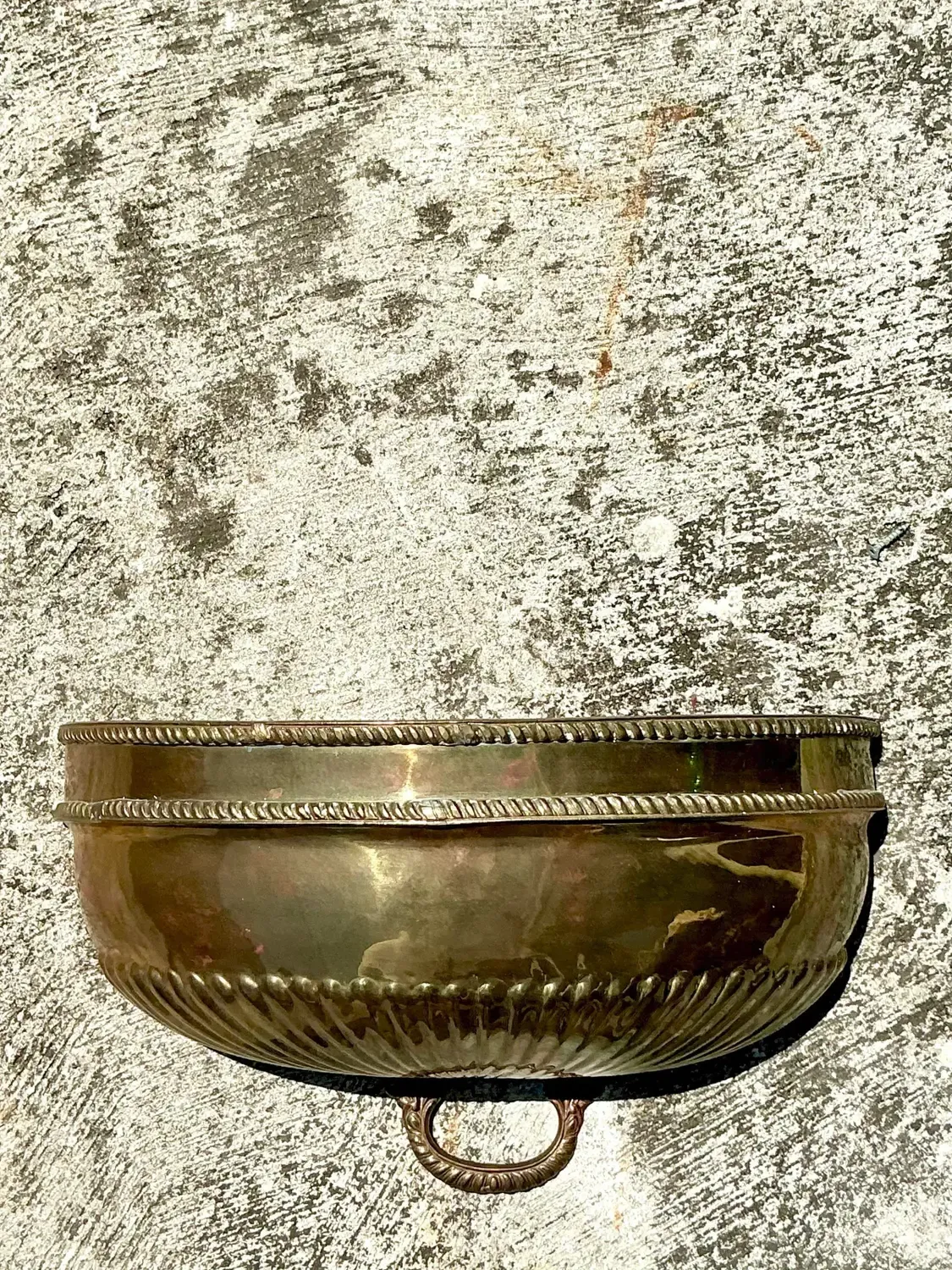 Vintage Regency Brass Wall Pocket — additional photo 6