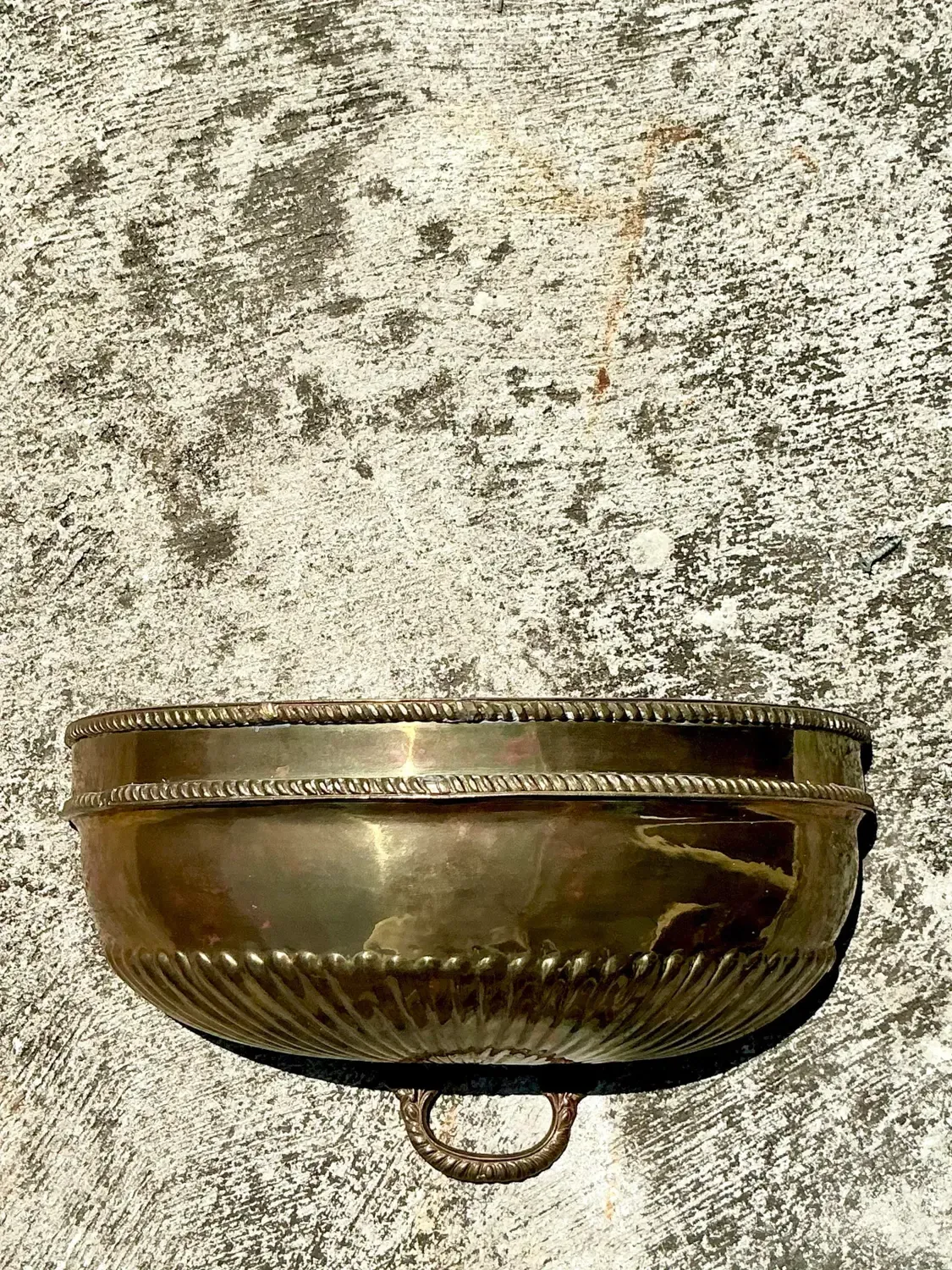 Vintage Regency Brass Wall Pocket — additional photo 8