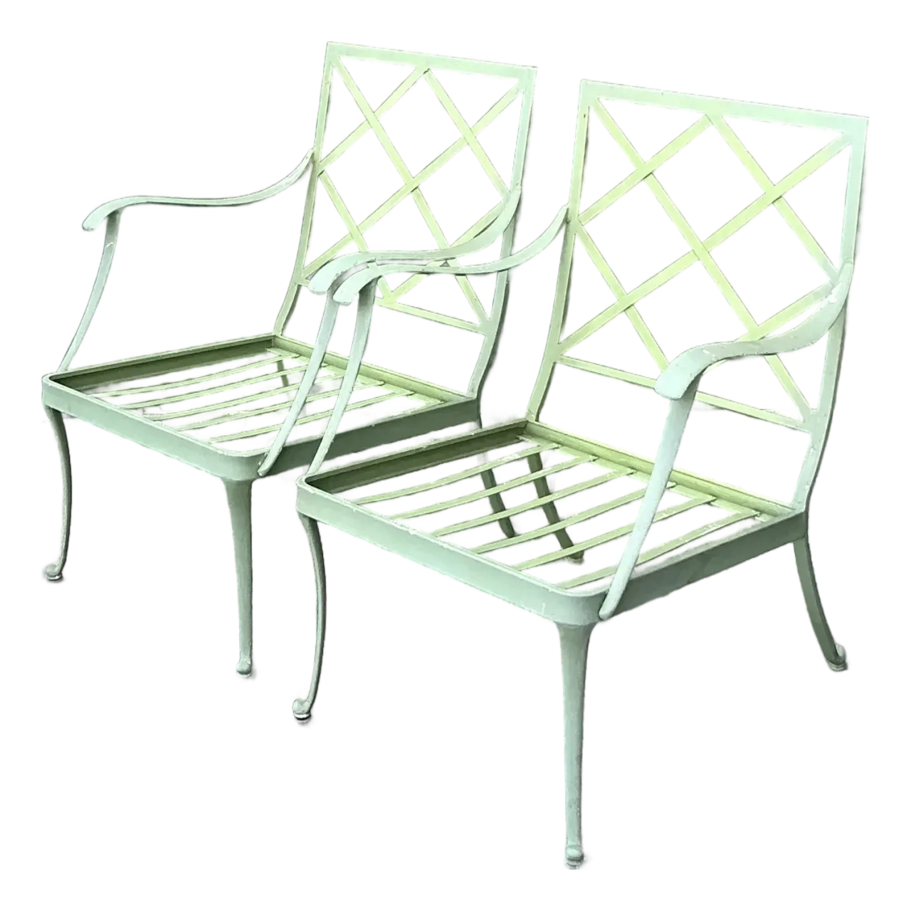 Vintage Regency Brown Jordan “Venetian” Cast Aluminum Lounge Chairs - A Pair