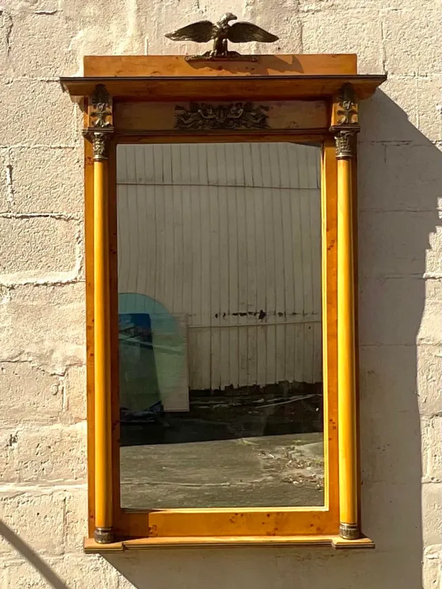 Vintage Regency Burl and Ormolu Mirror — additional photo 3
