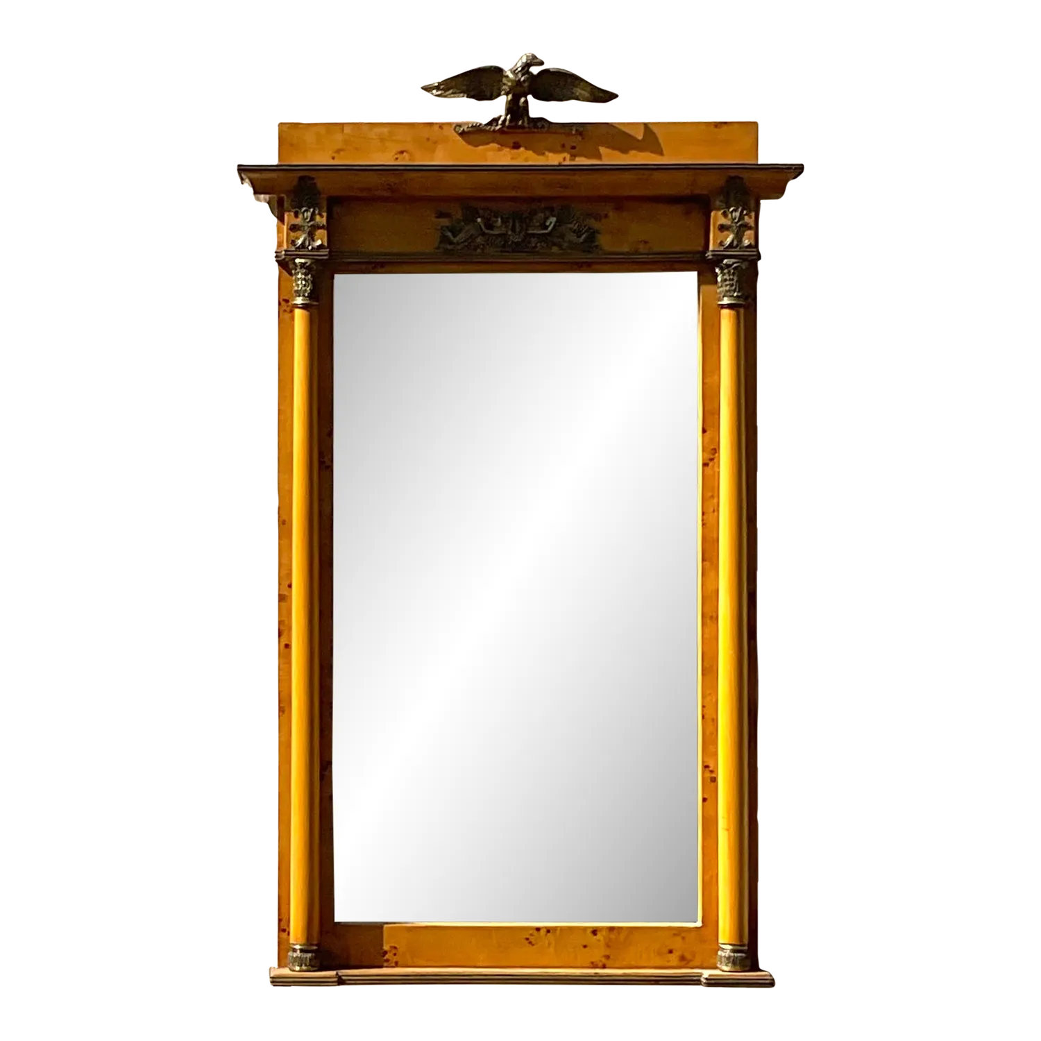 Vintage Regency Burl and Ormolu Mirror — additional photo 8