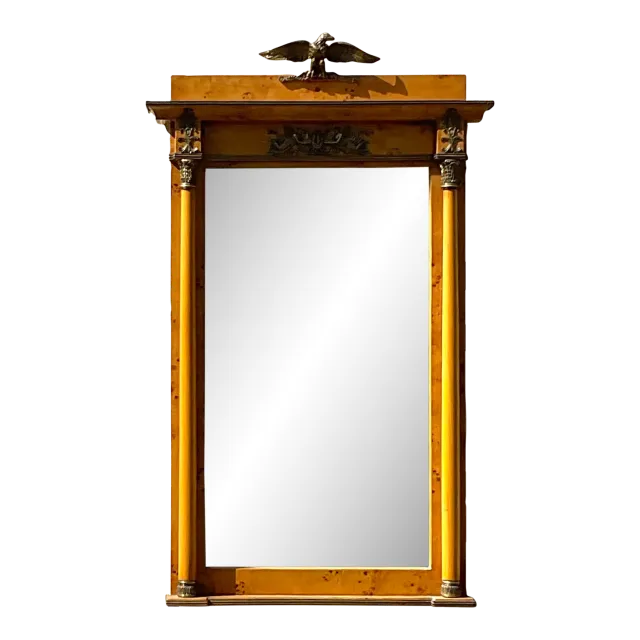 Vintage Regency Burl and Ormolu Mirror — additional photo 8
