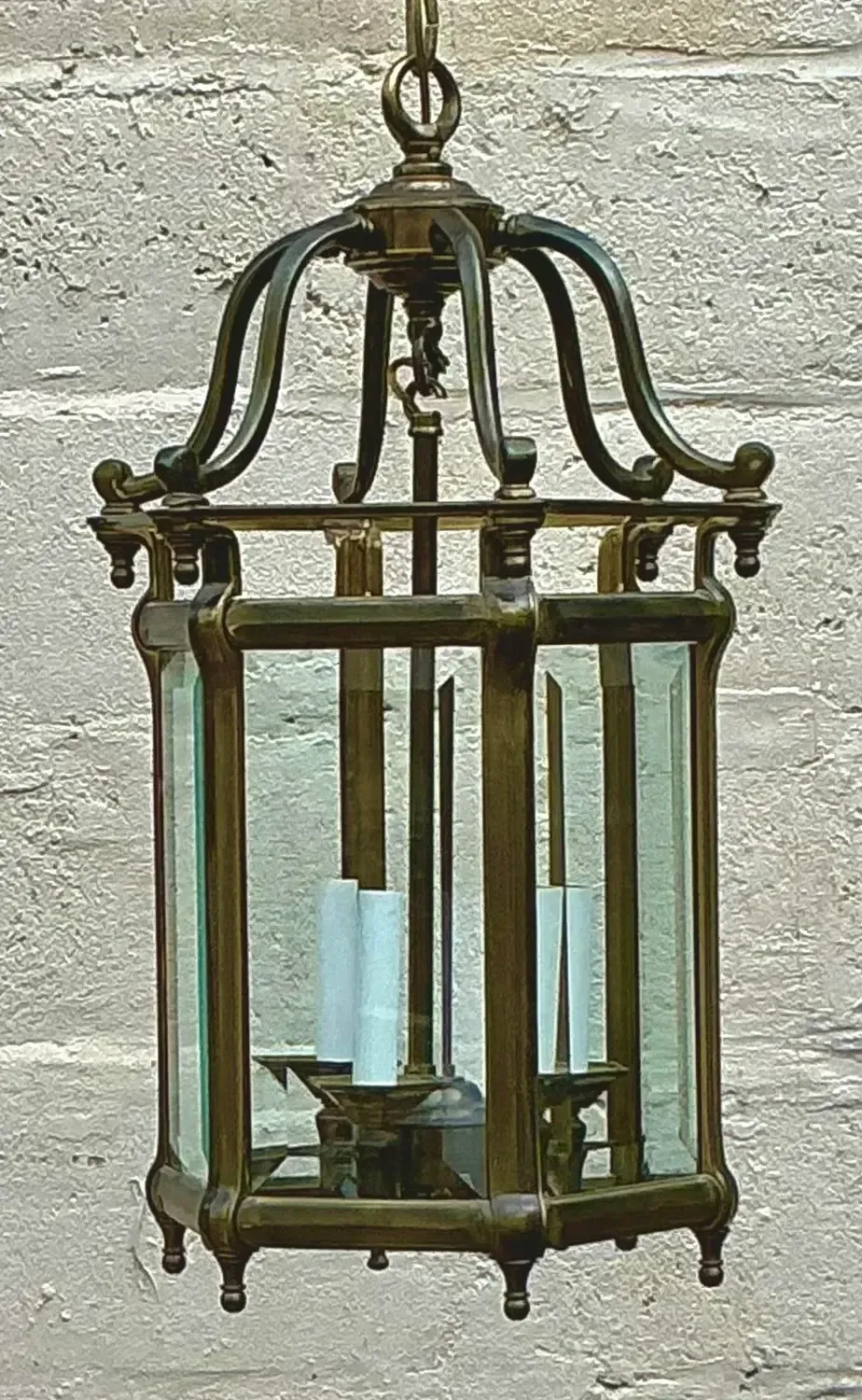 Vintage Regency Burnished Brass Lantern — additional photo 1