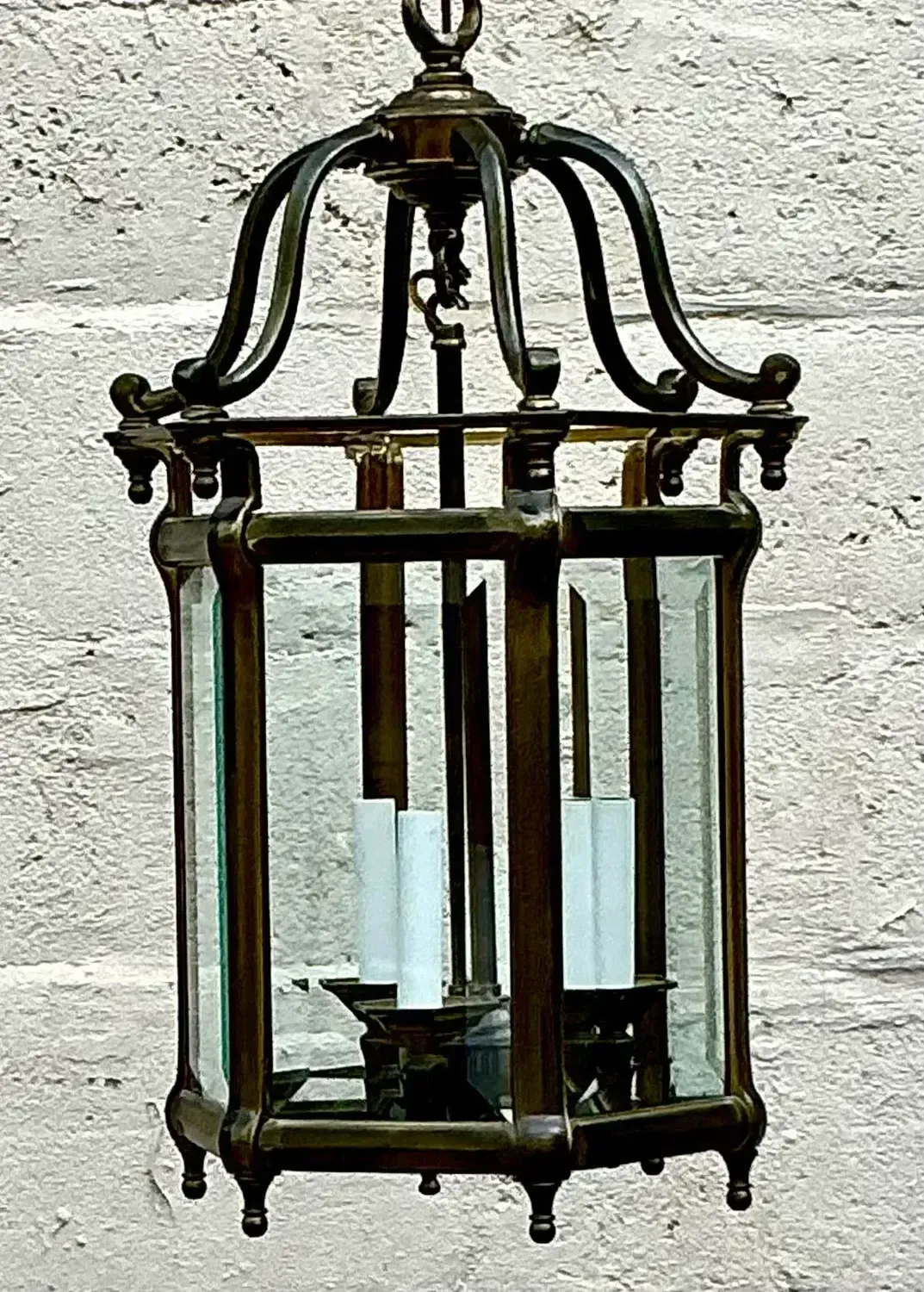 Vintage Regency Burnished Brass Lantern — additional photo 4