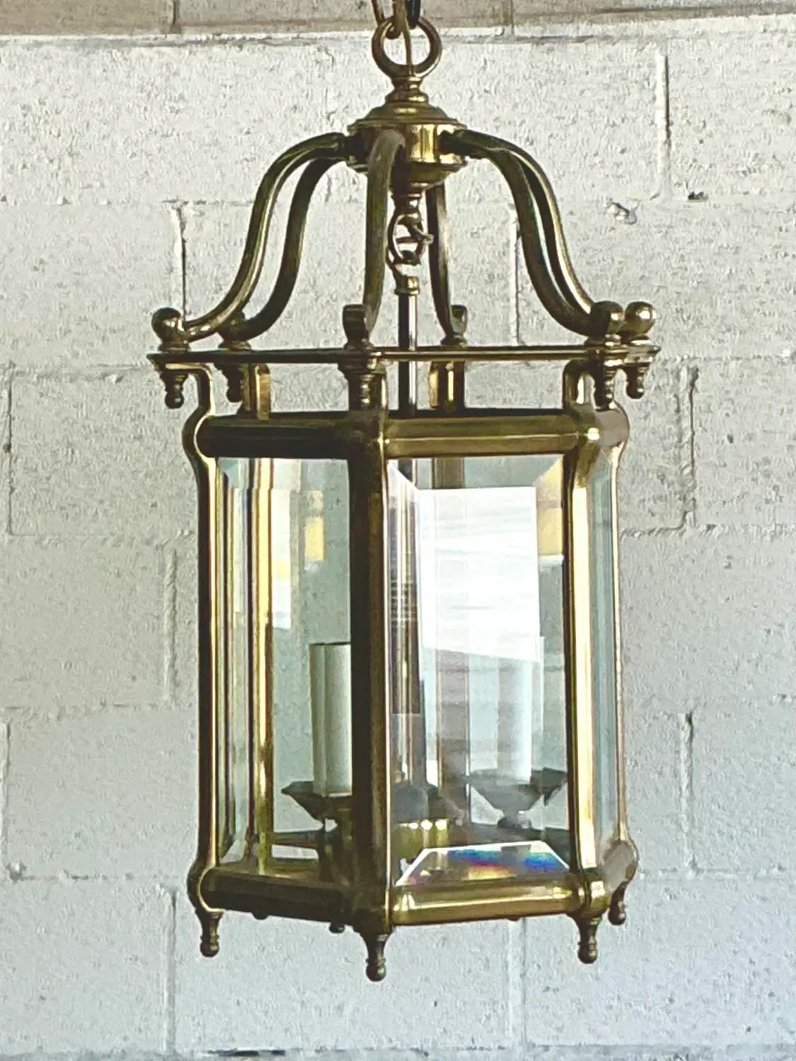 Vintage Regency Burnished Brass Lantern — additional photo 6