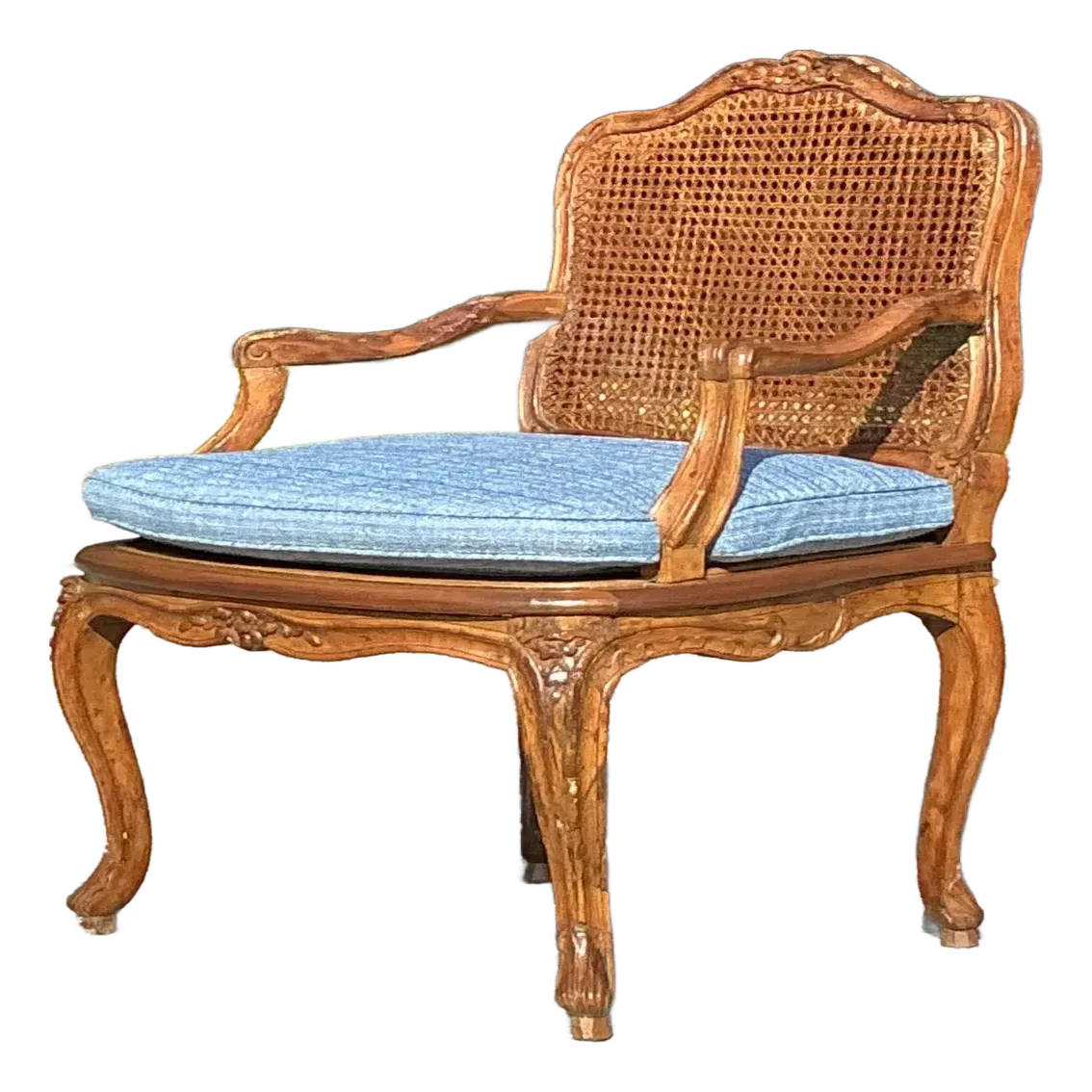 Vintage Regency Cane Fauteuil Chair — additional photo 3