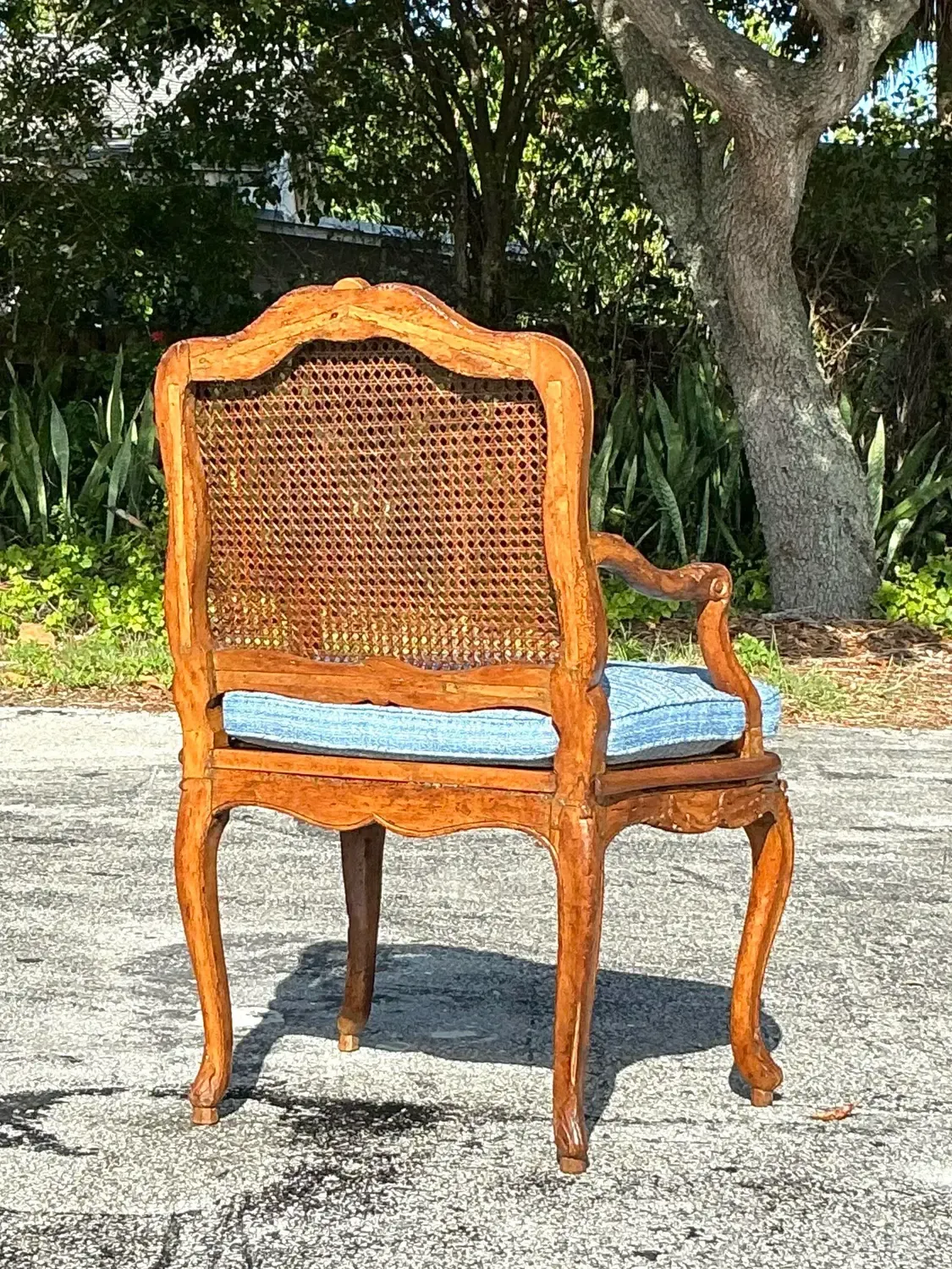 Vintage Regency Cane Fauteuil Chair — additional photo 6