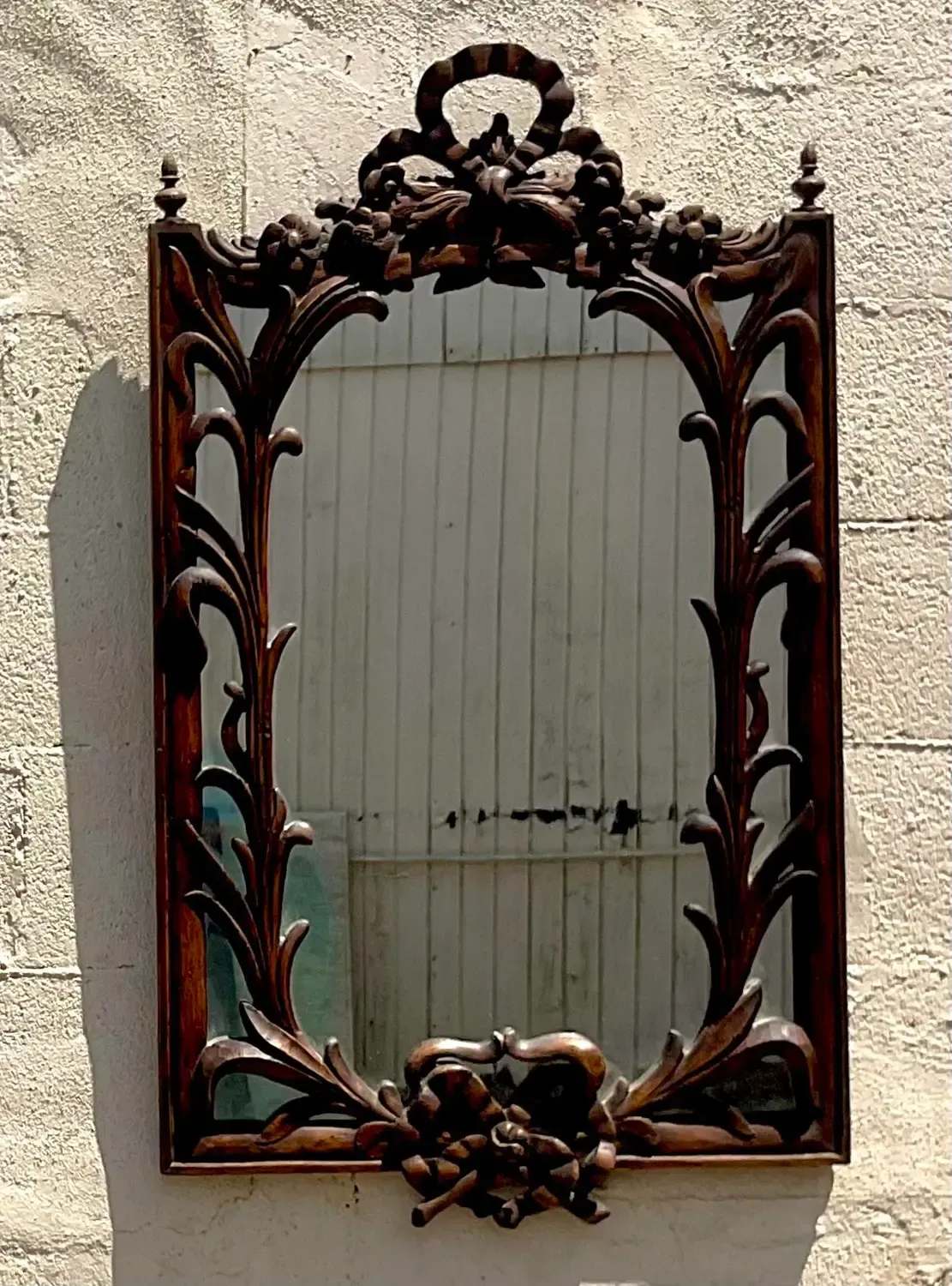 Vintage Regency Carved Bow and Lily Mirror — additional photo 5