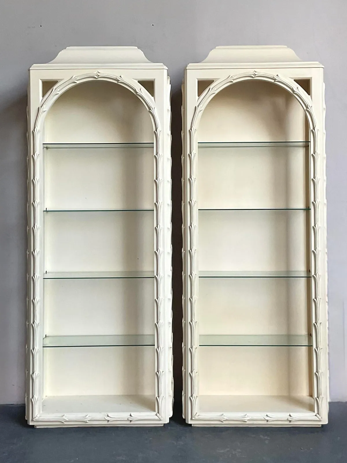 Vintage Regency Carved Branch Etagere After Serge Roche