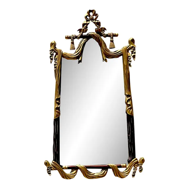 Vintage Regency Carved Rope and Tassle Gilt Mirror — additional photo 1