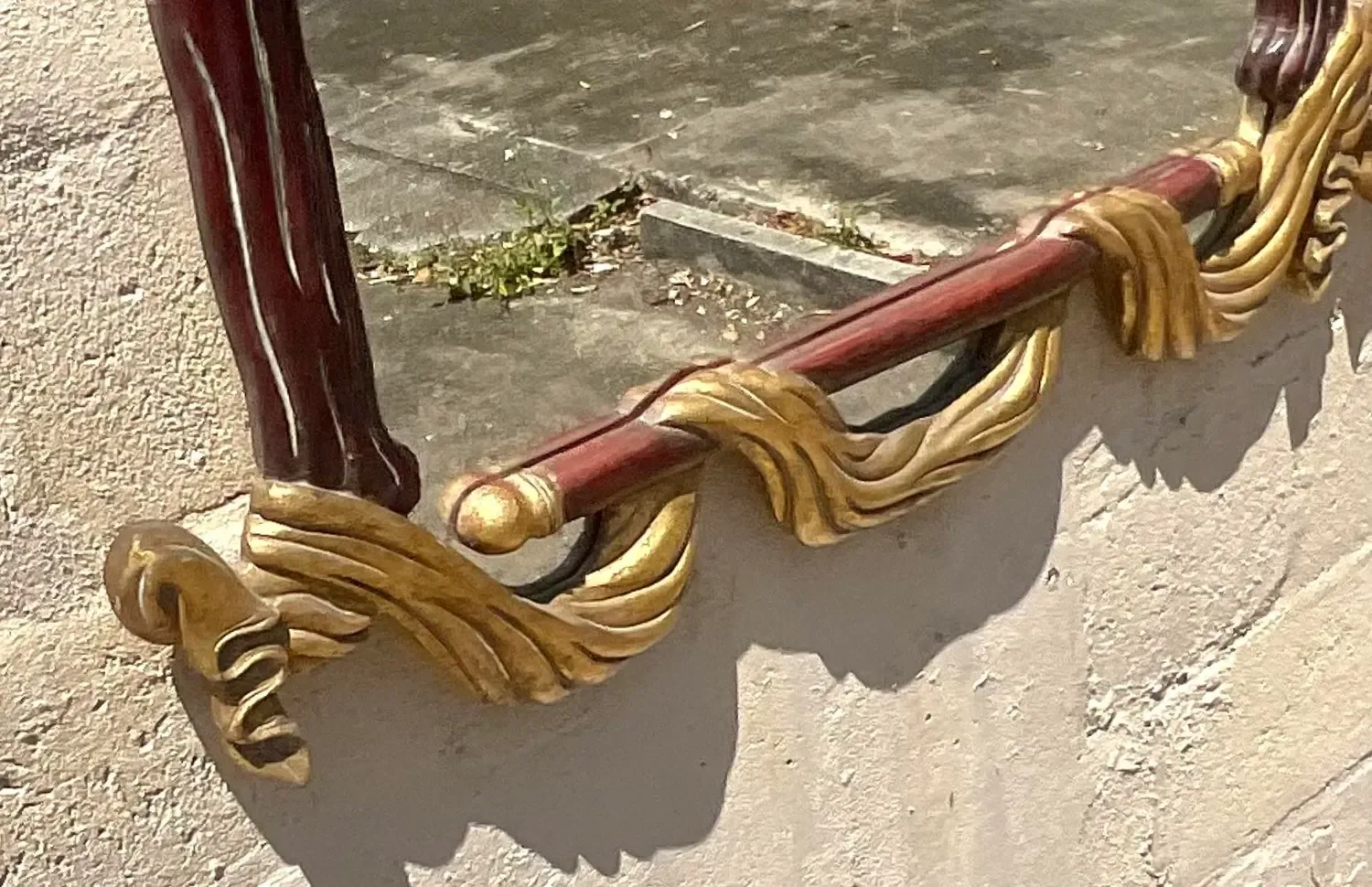 Vintage Regency Carved Rope and Tassle Gilt Mirror — additional photo 2