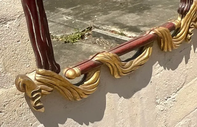 Vintage Regency Carved Rope and Tassle Gilt Mirror — additional photo 2