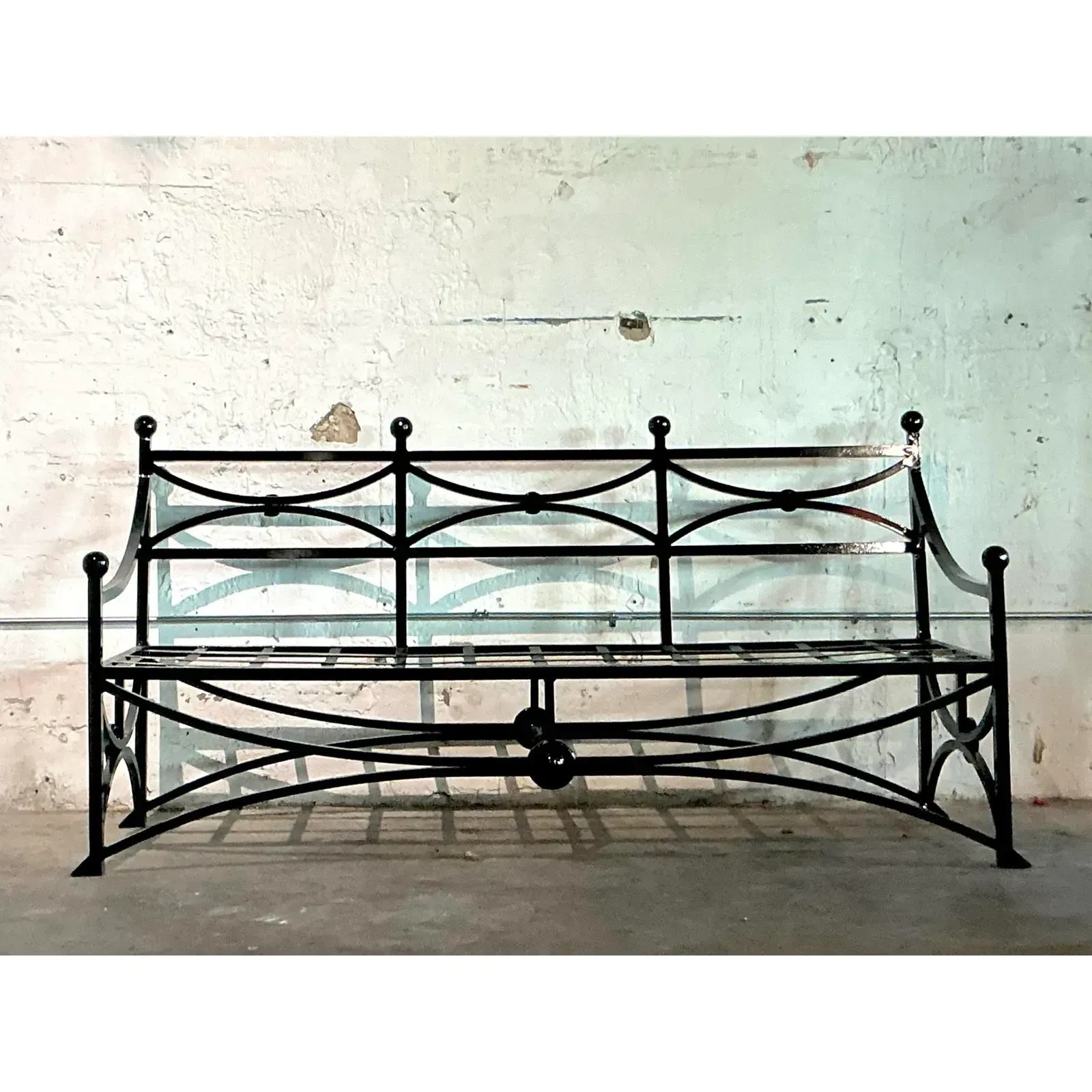 Vintage Regency Cast Aluminum Sloped Arm Lounge Chairs - A Pair — additional photo 1
